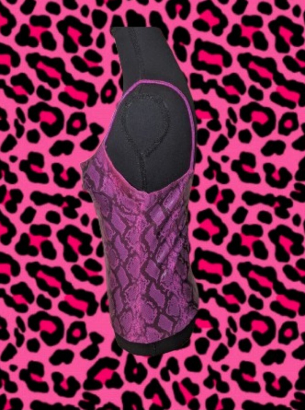 Y2K Gyaru McBling Fuschia Snakeskin Top - Picture 2 of 11